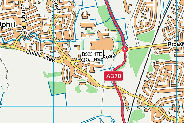 BS23 4TE map - OS VectorMap District (Ordnance Survey)