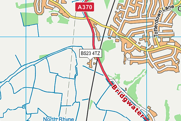BS23 4TZ map - OS VectorMap District (Ordnance Survey)