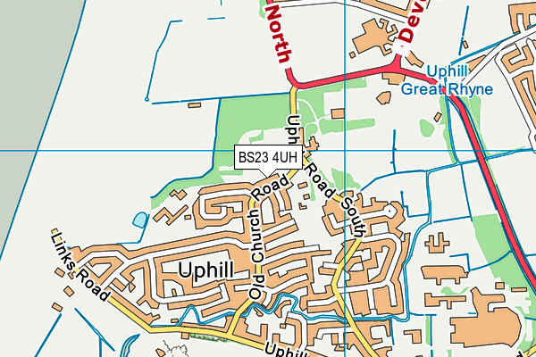 BS23 4UH map - OS VectorMap District (Ordnance Survey)