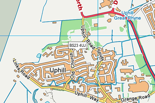 BS23 4UJ map - OS VectorMap District (Ordnance Survey)