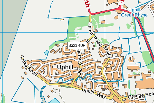 BS23 4UP map - OS VectorMap District (Ordnance Survey)