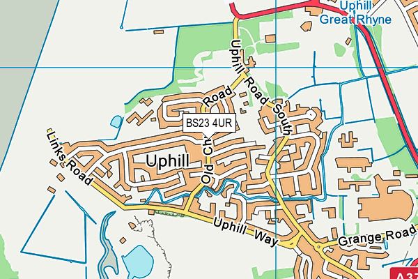 BS23 4UR map - OS VectorMap District (Ordnance Survey)