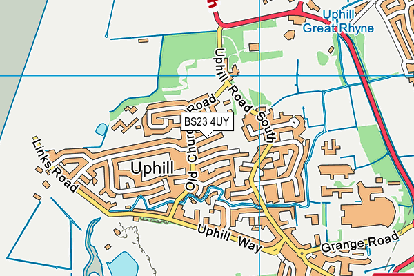 BS23 4UY map - OS VectorMap District (Ordnance Survey)