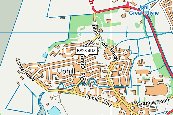BS23 4UZ map - OS VectorMap District (Ordnance Survey)