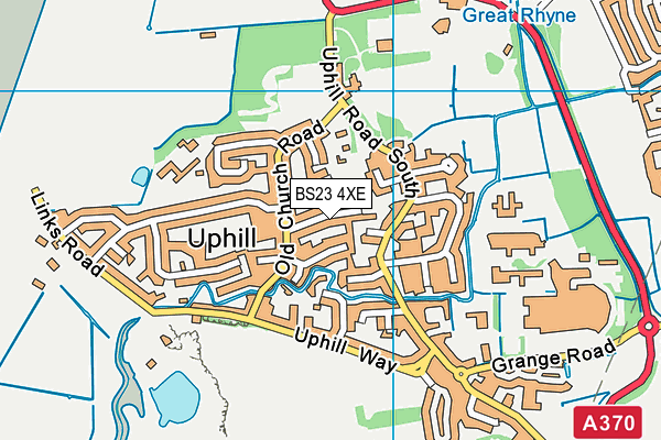 BS23 4XE map - OS VectorMap District (Ordnance Survey)