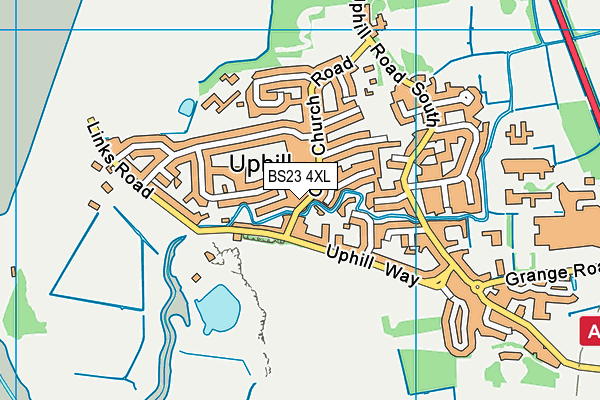 BS23 4XL map - OS VectorMap District (Ordnance Survey)