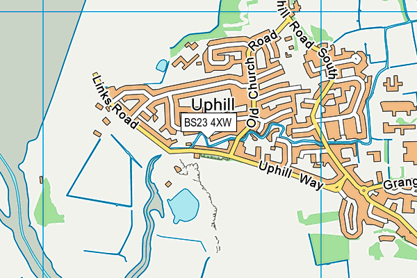 BS23 4XW map - OS VectorMap District (Ordnance Survey)