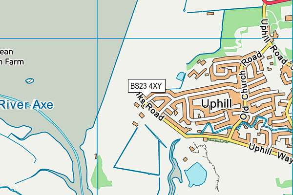 BS23 4XY map - OS VectorMap District (Ordnance Survey)