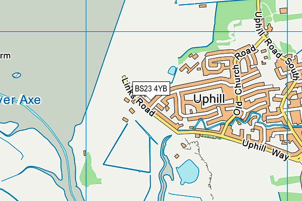 BS23 4YB map - OS VectorMap District (Ordnance Survey)