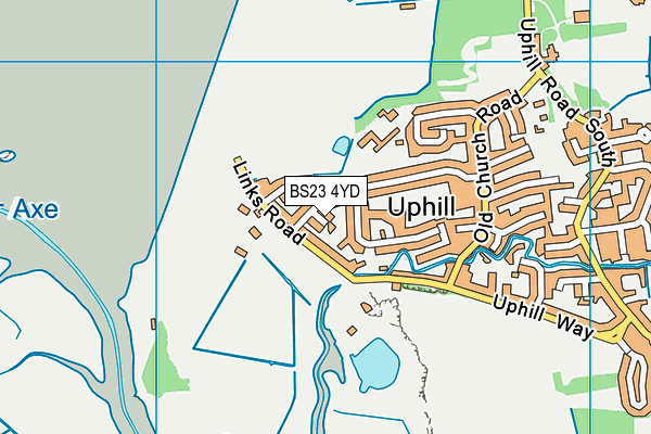 BS23 4YD map - OS VectorMap District (Ordnance Survey)