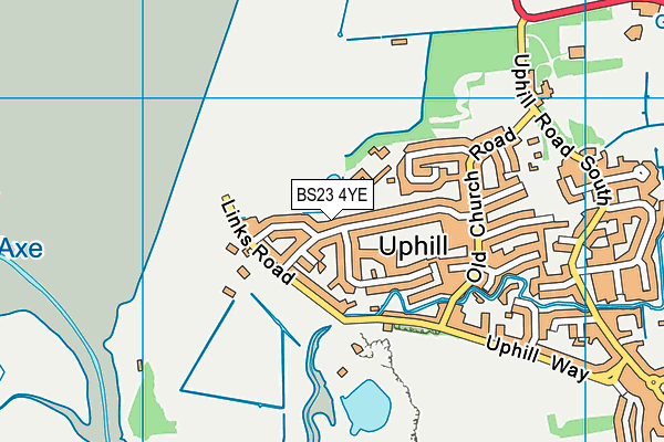 BS23 4YE map - OS VectorMap District (Ordnance Survey)