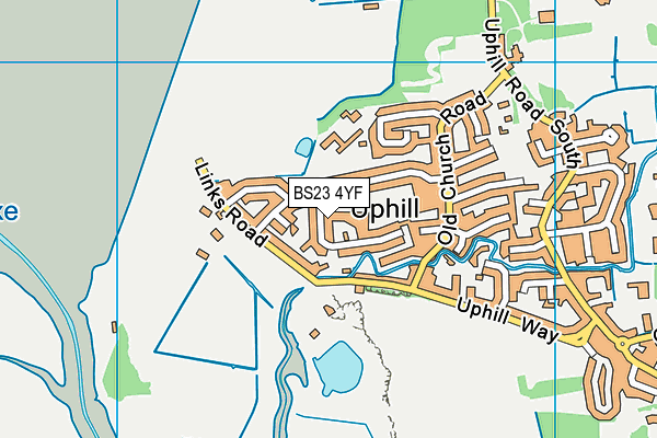 BS23 4YF map - OS VectorMap District (Ordnance Survey)