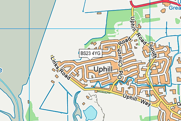 BS23 4YG map - OS VectorMap District (Ordnance Survey)