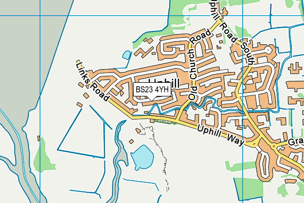BS23 4YH map - OS VectorMap District (Ordnance Survey)