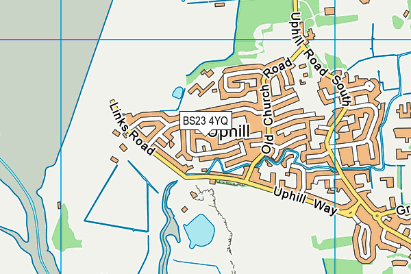 BS23 4YQ map - OS VectorMap District (Ordnance Survey)