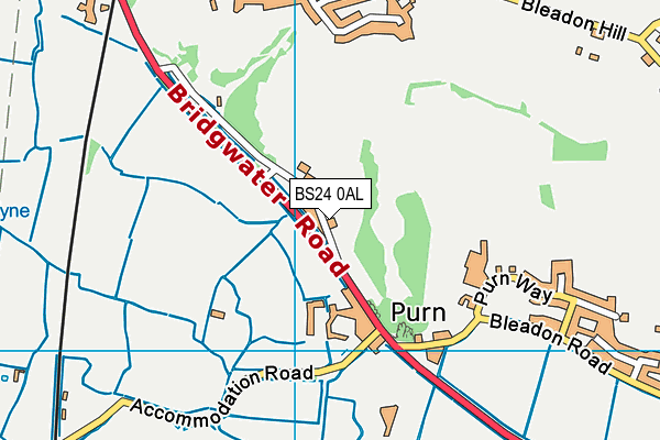 BS24 0AL map - OS VectorMap District (Ordnance Survey)