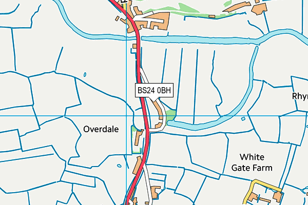 BS24 0BH map - OS VectorMap District (Ordnance Survey)