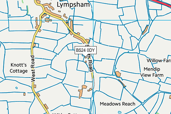 BS24 0DY map - OS VectorMap District (Ordnance Survey)
