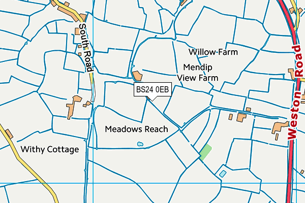 BS24 0EB map - OS VectorMap District (Ordnance Survey)