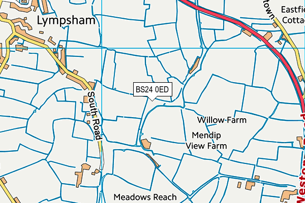 BS24 0ED map - OS VectorMap District (Ordnance Survey)