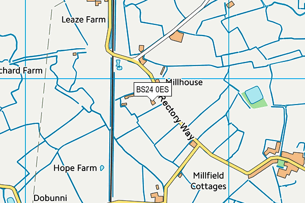 BS24 0ES map - OS VectorMap District (Ordnance Survey)