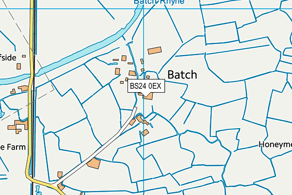 BS24 0EX map - OS VectorMap District (Ordnance Survey)