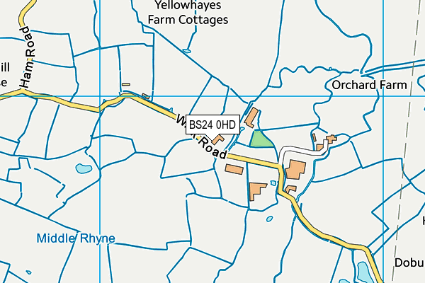 BS24 0HD map - OS VectorMap District (Ordnance Survey)
