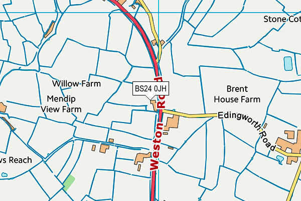BS24 0JH map - OS VectorMap District (Ordnance Survey)