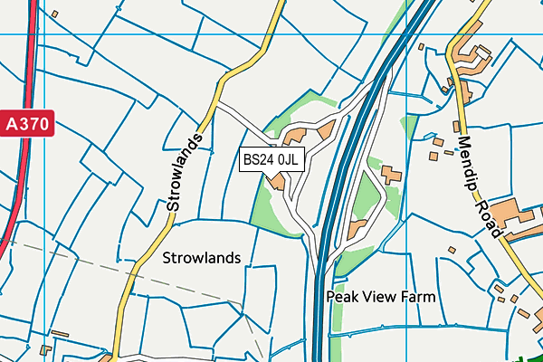 BS24 0JL map - OS VectorMap District (Ordnance Survey)