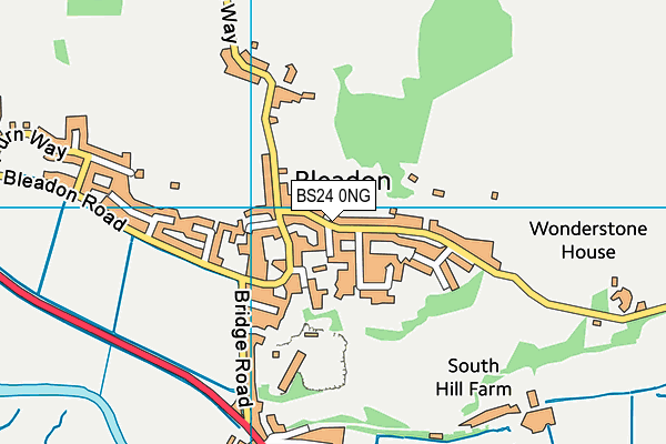 BS24 0NG map - OS VectorMap District (Ordnance Survey)