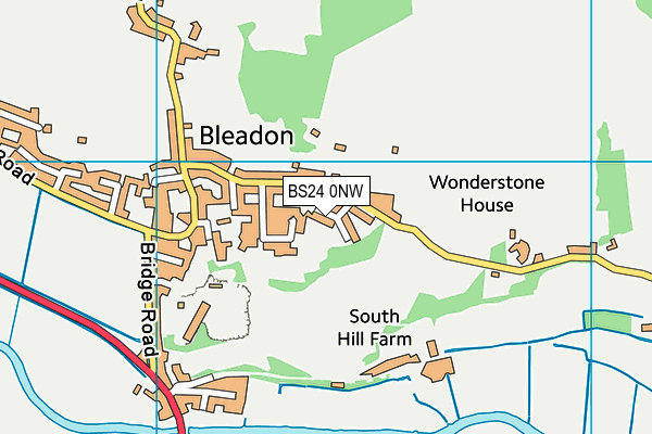 BS24 0NW map - OS VectorMap District (Ordnance Survey)