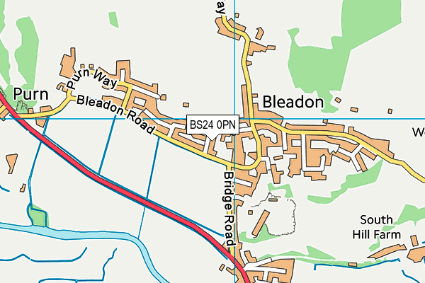 BS24 0PN map - OS VectorMap District (Ordnance Survey)