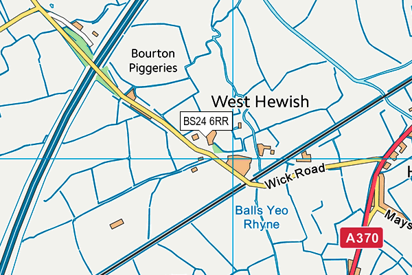 BS24 6RR map - OS VectorMap District (Ordnance Survey)