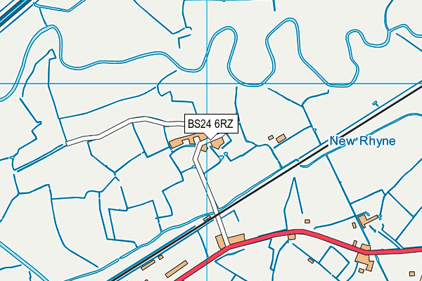 BS24 6RZ map - OS VectorMap District (Ordnance Survey)
