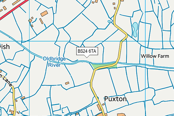 BS24 6TA map - OS VectorMap District (Ordnance Survey)