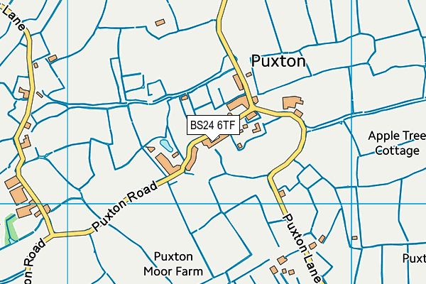 BS24 6TF map - OS VectorMap District (Ordnance Survey)