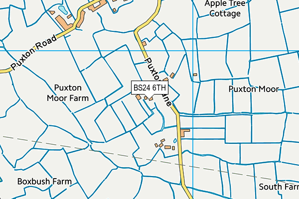 BS24 6TH map - OS VectorMap District (Ordnance Survey)