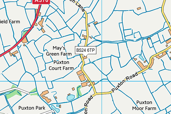 BS24 6TP map - OS VectorMap District (Ordnance Survey)