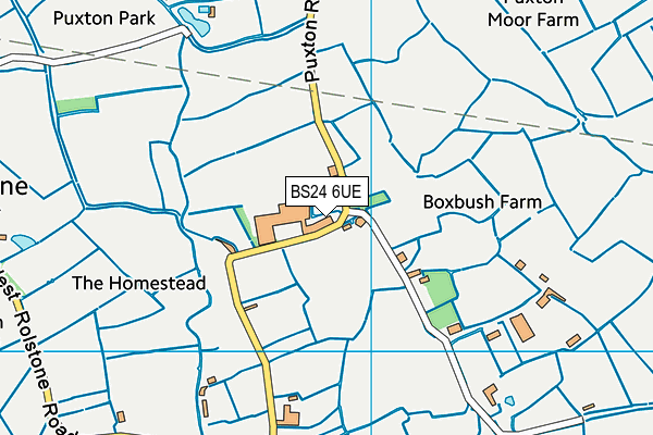 BS24 6UE map - OS VectorMap District (Ordnance Survey)