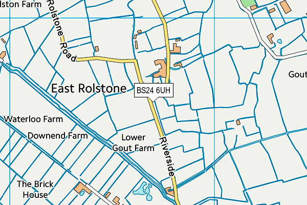 BS24 6UH map - OS VectorMap District (Ordnance Survey)