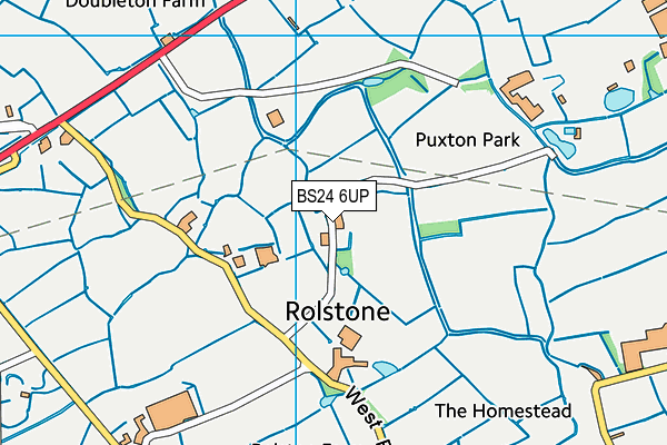 BS24 6UP map - OS VectorMap District (Ordnance Survey)