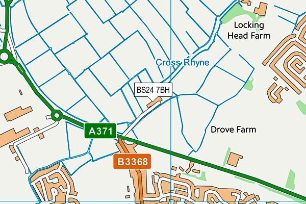 BS24 7BH map - OS VectorMap District (Ordnance Survey)