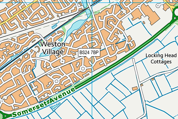 BS24 7BP map - OS VectorMap District (Ordnance Survey)