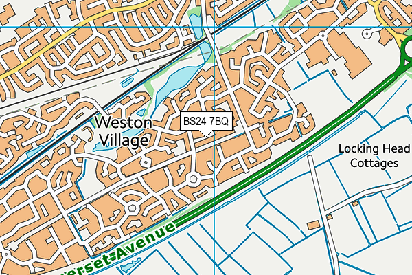 BS24 7BQ map - OS VectorMap District (Ordnance Survey)