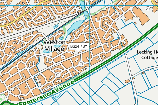 BS24 7BY map - OS VectorMap District (Ordnance Survey)