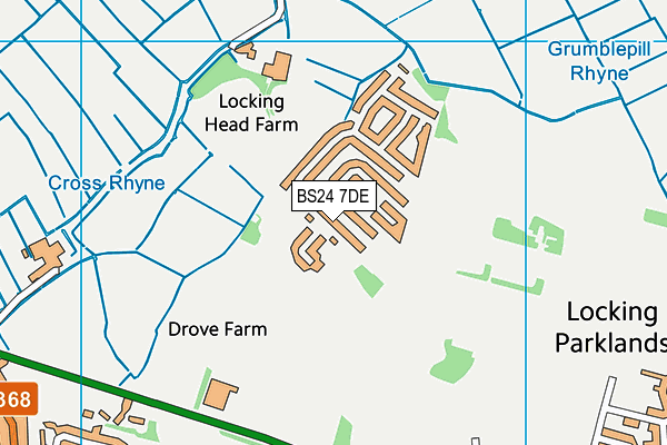 BS24 7DE map - OS VectorMap District (Ordnance Survey)