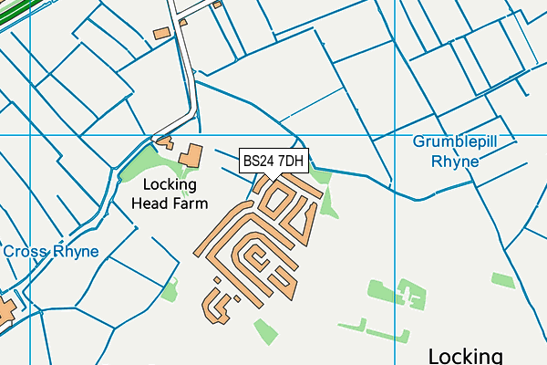 BS24 7DH map - OS VectorMap District (Ordnance Survey)