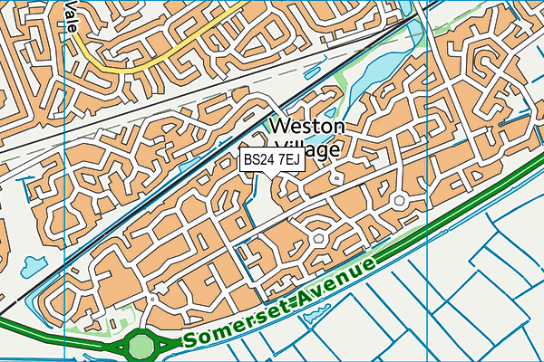 BS24 7EJ map - OS VectorMap District (Ordnance Survey)