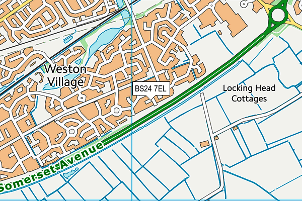 BS24 7EL map - OS VectorMap District (Ordnance Survey)