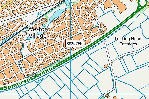 BS24 7EN map - OS VectorMap District (Ordnance Survey)